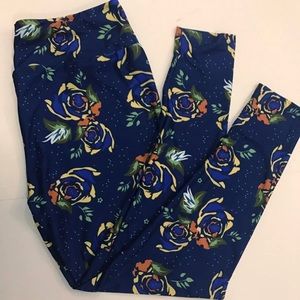 Disney Belle Roses blue and yellow Leggings TC